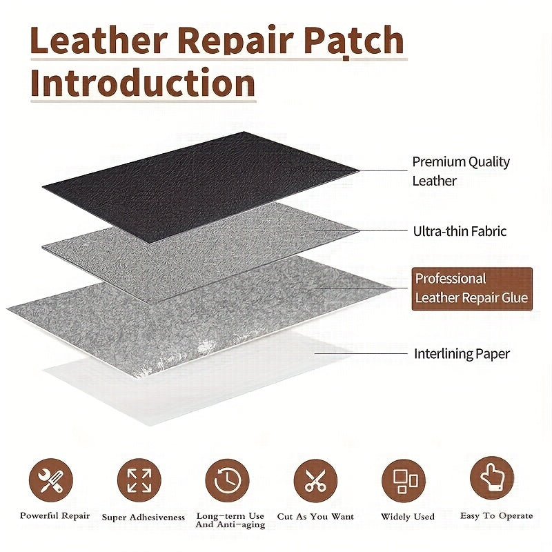 Self Adhesive Leather Repair Patch for Sofas Car Seats Couches
