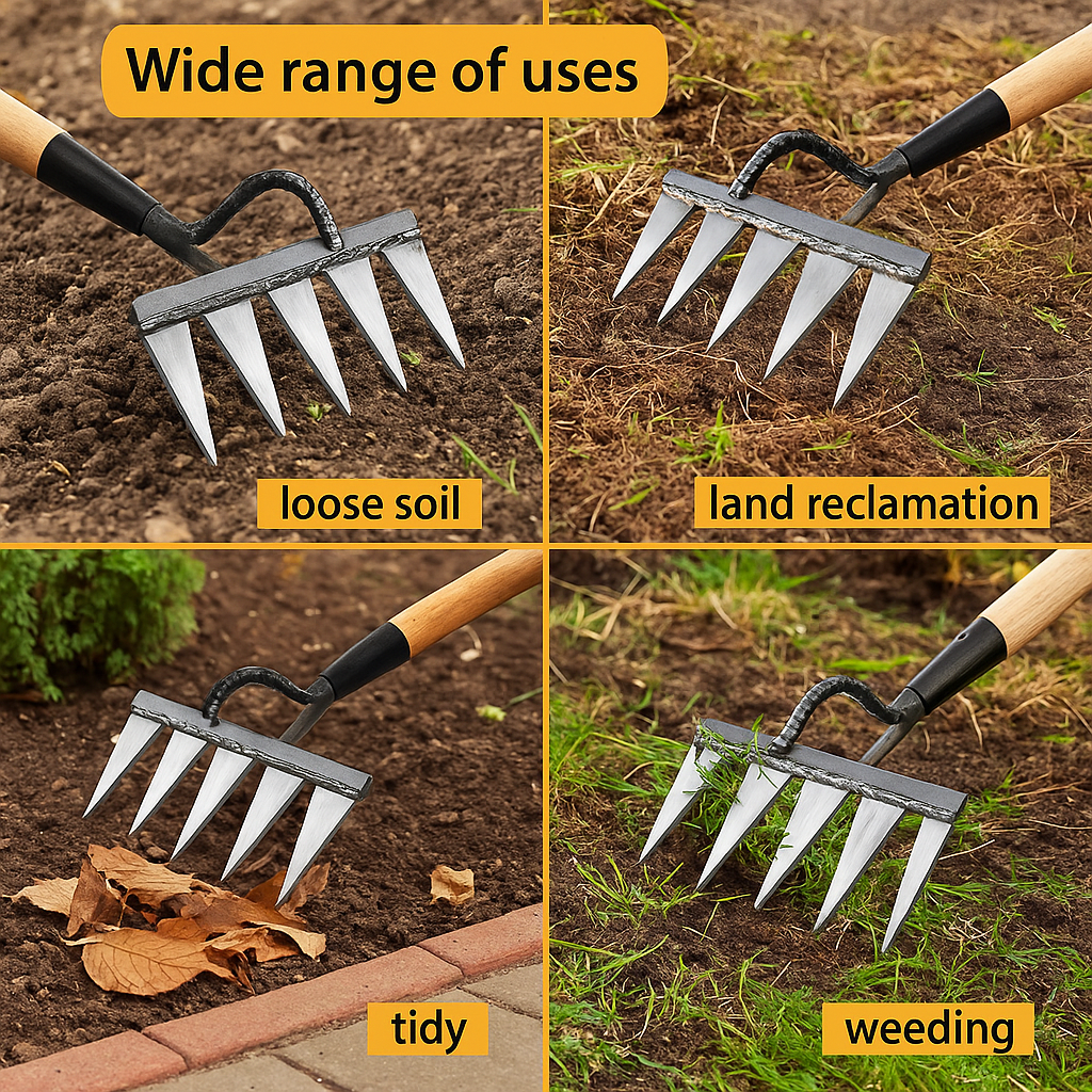 Garden Weeding Tool with 5 Durable Steel Claws - 50% OFF