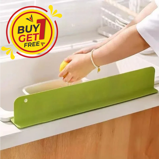 Flexible Silicone Splash Guard for Kitchen Sink Edges - Keep Counters Dry| Easy Fit & Durable (Buy 1 Get 1 Free)